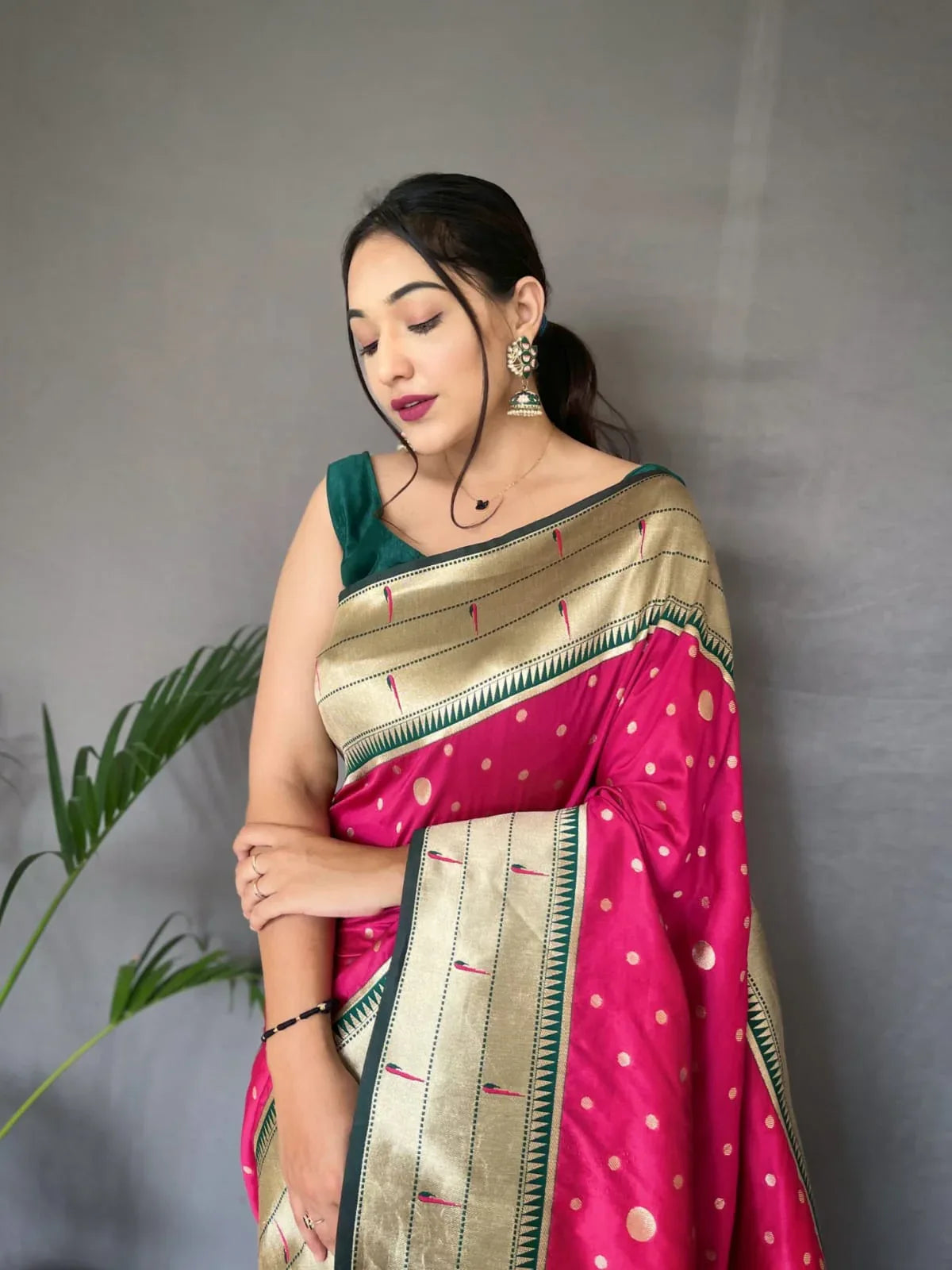 POLKA PAITHANI PURE PAITHANI SILK SAREE Anant Tex Exports Private Limited