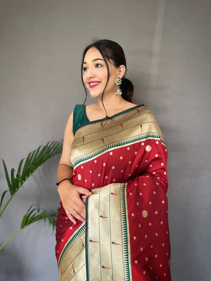 POLKA PAITHANI PURE PAITHANI SILK SAREE Anant Tex Exports Private Limited