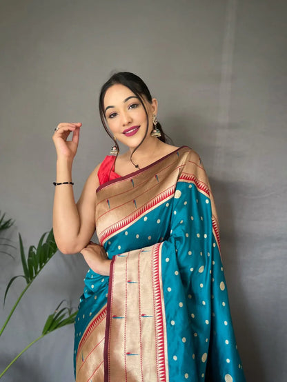 POLKA PAITHANI PURE PAITHANI SILK SAREE Anant Tex Exports Private Limited