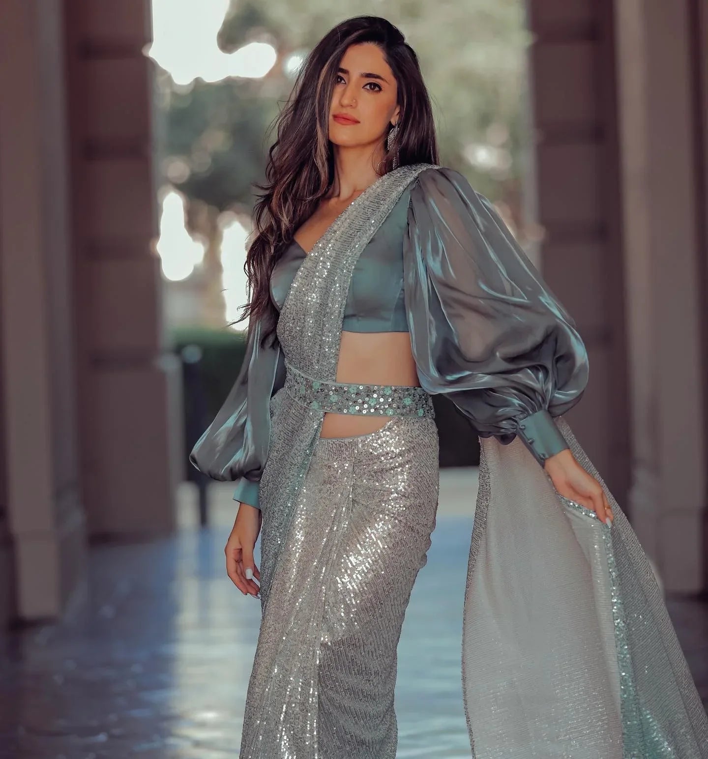 Beautiful Sequence Embroidery Work Saree Anant Tex Exports Private Limited