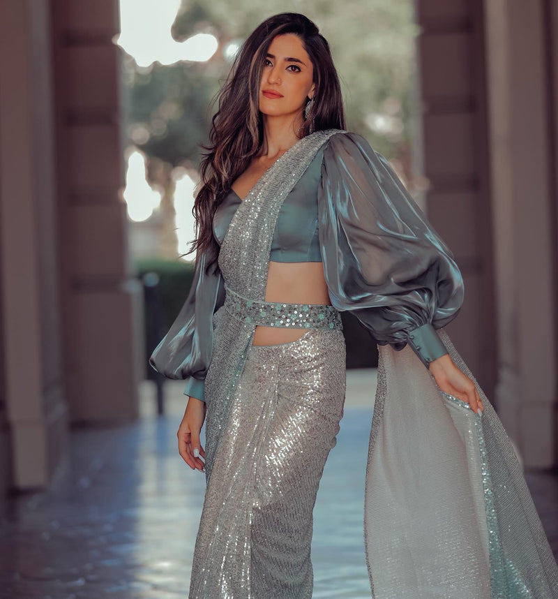 Beautiful Sequence Embroidery Work Saree Anant Tex Exports Private Limited