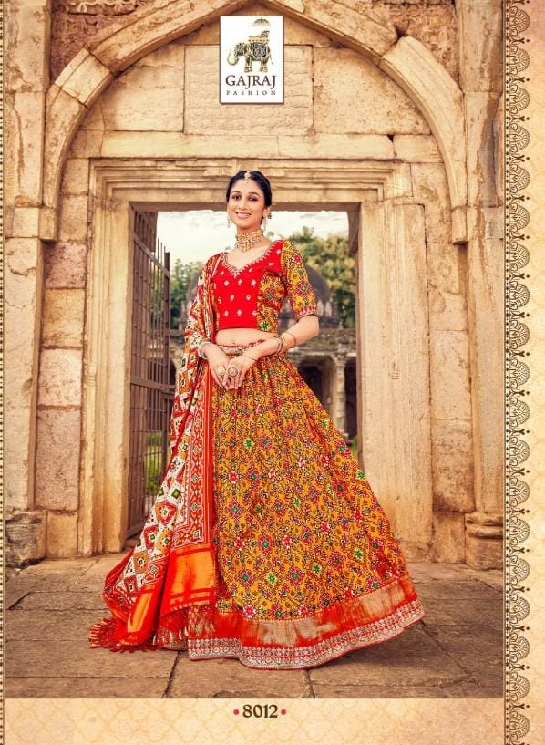 Gaji 8000 Series Smooth Silk With Patola Style Lehenga Anant Tex Exports Private Limited