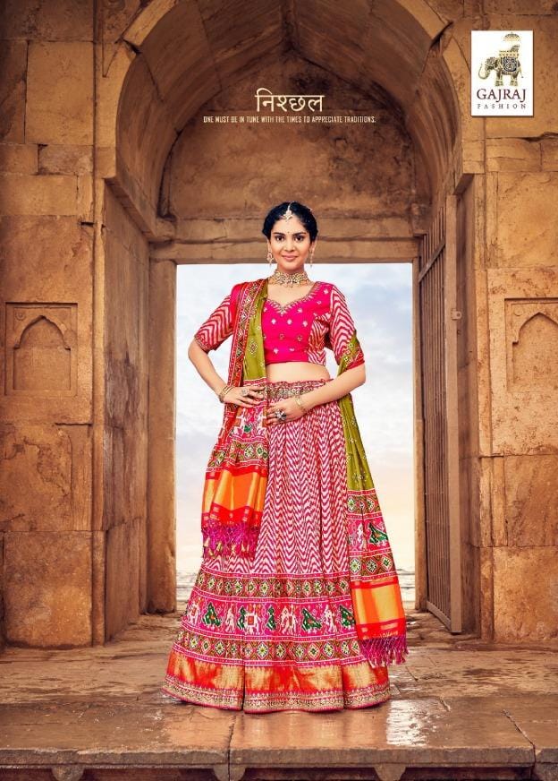 Gaji 8000 Series Smooth Silk With Patola Style Lehenga Anant Tex Exports Private Limited