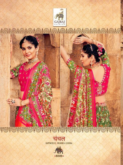 Gaji 8000 Series Smooth Silk With Patola Style Lehenga Anant Tex Exports Private Limited
