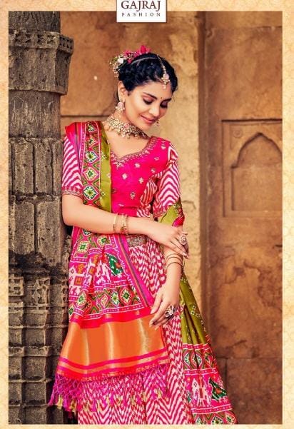 Gaji 8000 Series Smooth Silk With Patola Style Lehenga Anant Tex Exports Private Limited