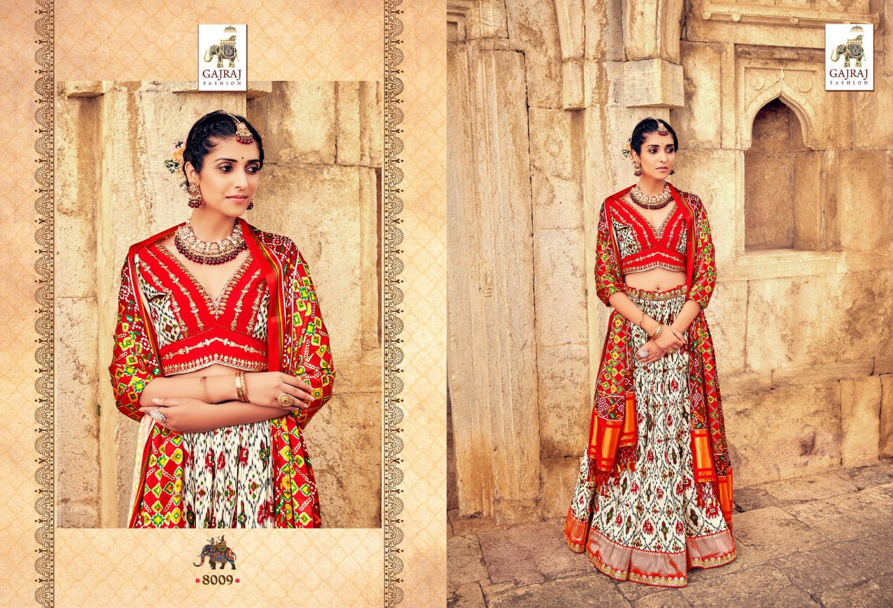Gaji 8000 Series Smooth Silk With Patola Style Lehenga Anant Tex Exports Private Limited