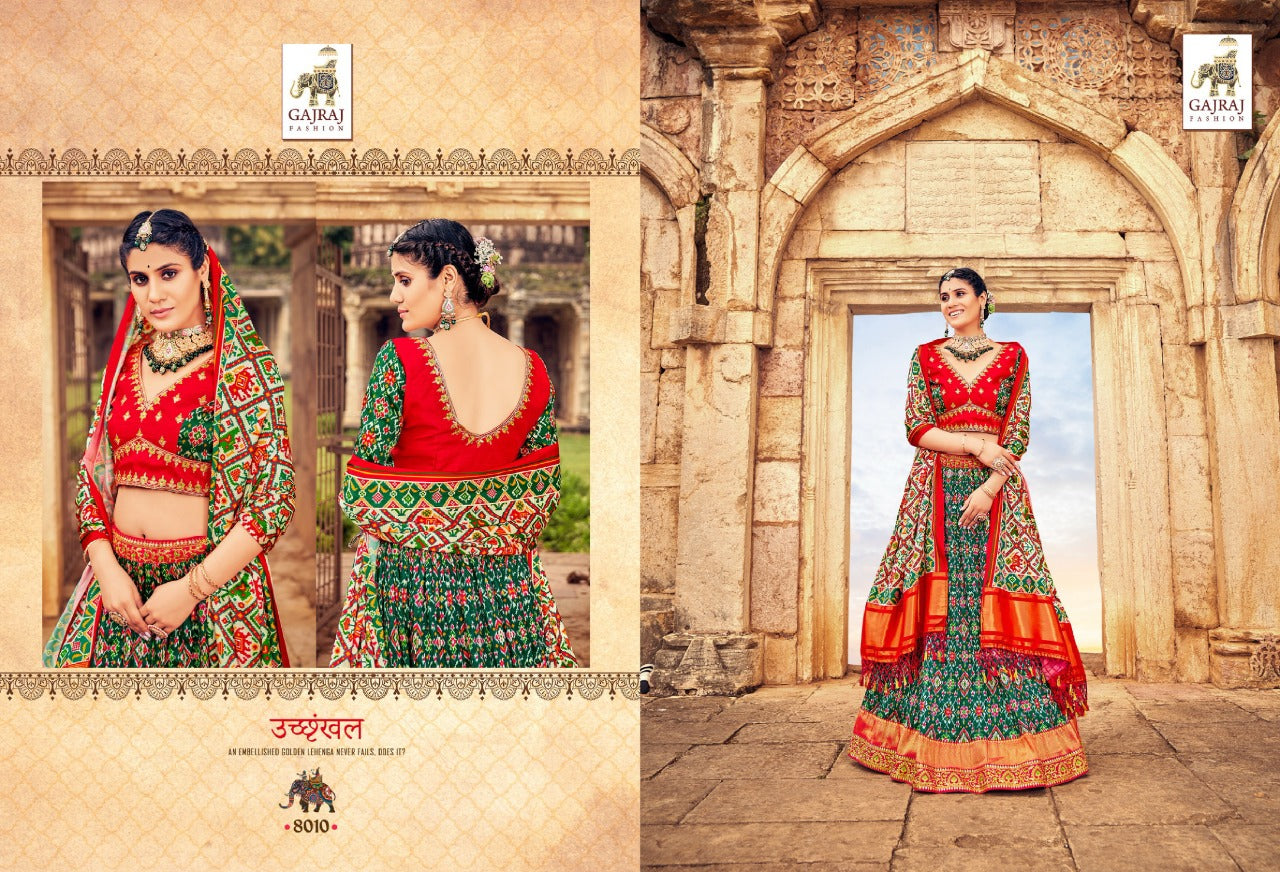 Gaji 8000 Series Smooth Silk With Patola Style Lehenga Anant Tex Exports Private Limited