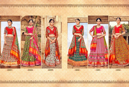 Gaji 8000 Series Smooth Silk With Patola Style Lehenga Anant Tex Exports Private Limited