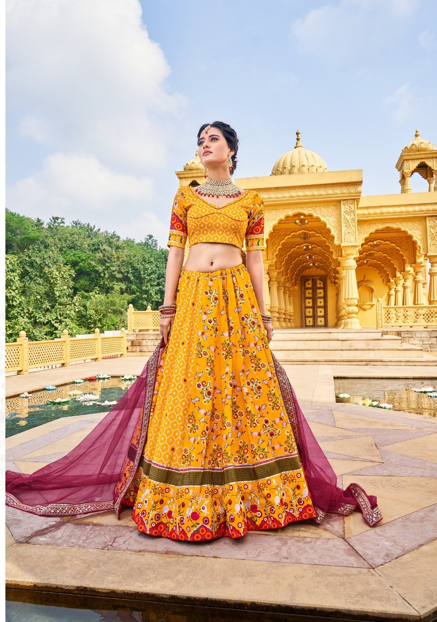 DESIGNER VAISHALI SILK PRINTED LEHENGA CHOLI Anant Tex Exports Private Limited