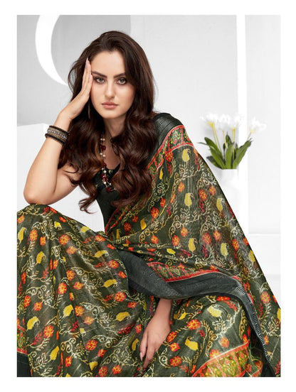 Sumitrasachi Falak Tissue Ajrakh Printed Designer Saree Anant Tex Exports Private Limited