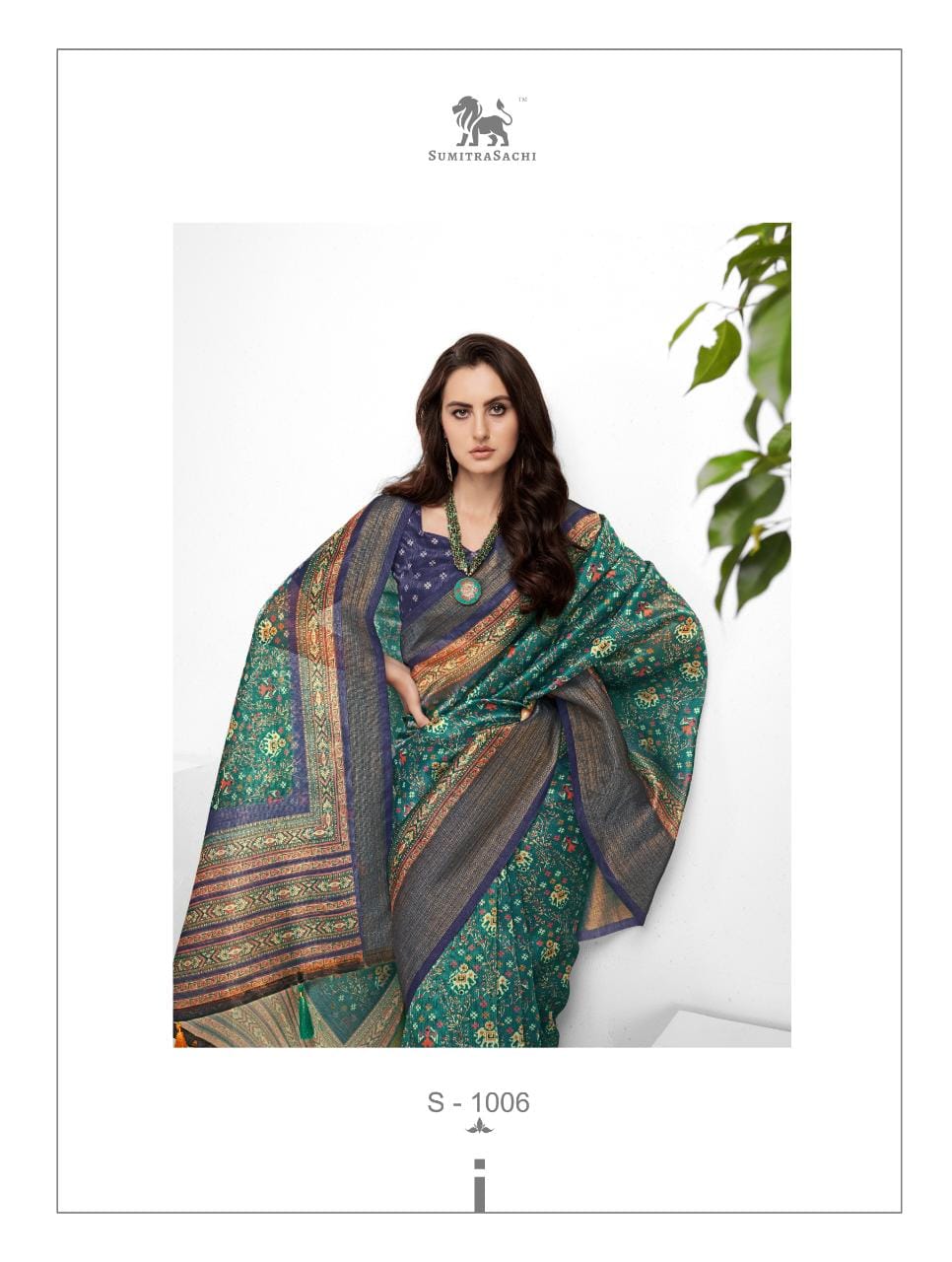 Sumitrasachi Falak Tissue Ajrakh Printed Designer Saree Anant Tex Exports Private Limited