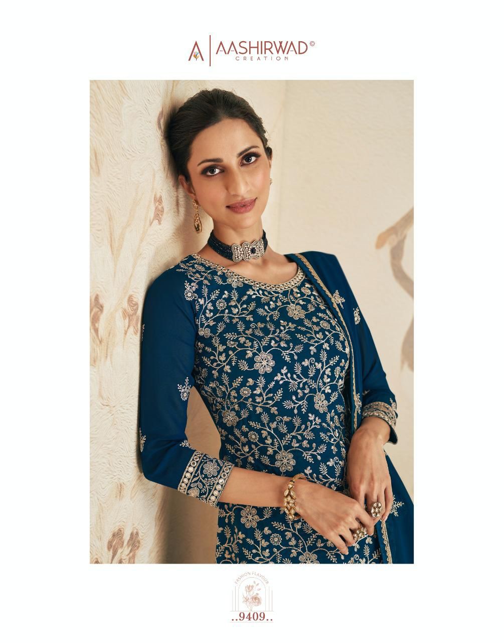 Aashirwad Elan Gulkand 9407-9411 Series Designer Suit Anant Tex Exports Private Limited