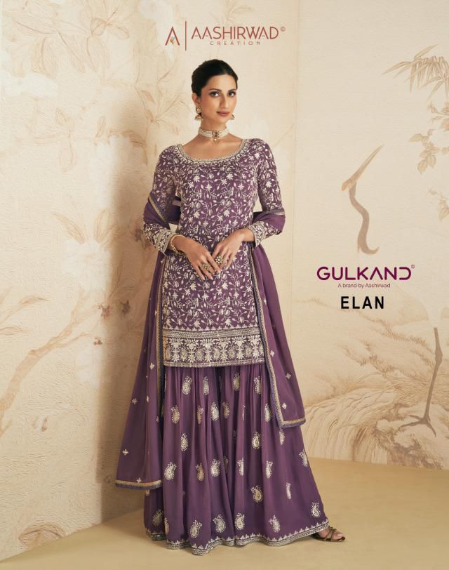 Aashirwad Elan Gulkand 9407-9411 Series Designer Suit Anant Tex Exports Private Limited