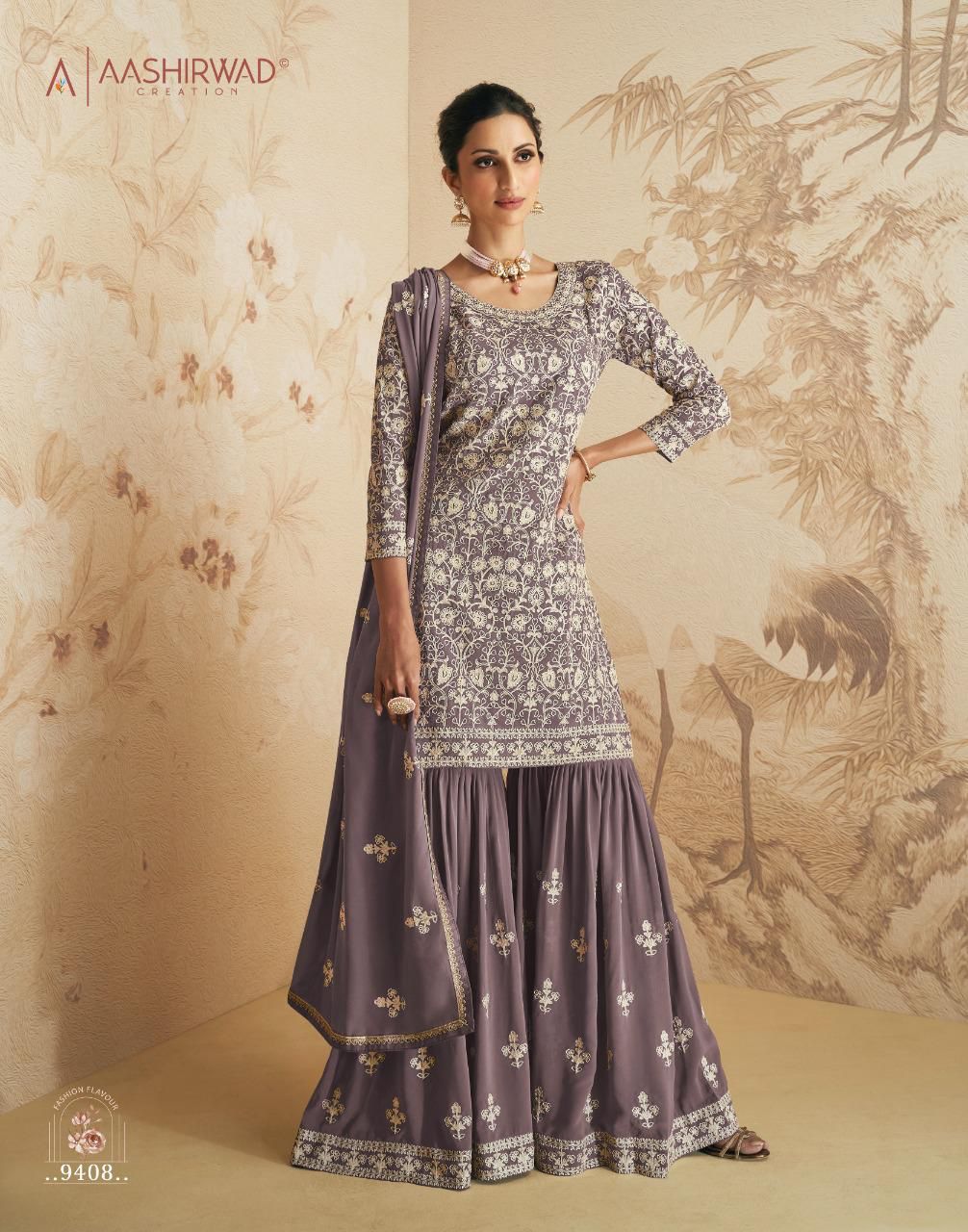 Aashirwad Elan Gulkand 9407-9411 Series Designer Suit Anant Tex Exports Private Limited