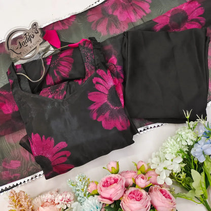 Floral print Organza Suit Anant Tex Exports Private Limited