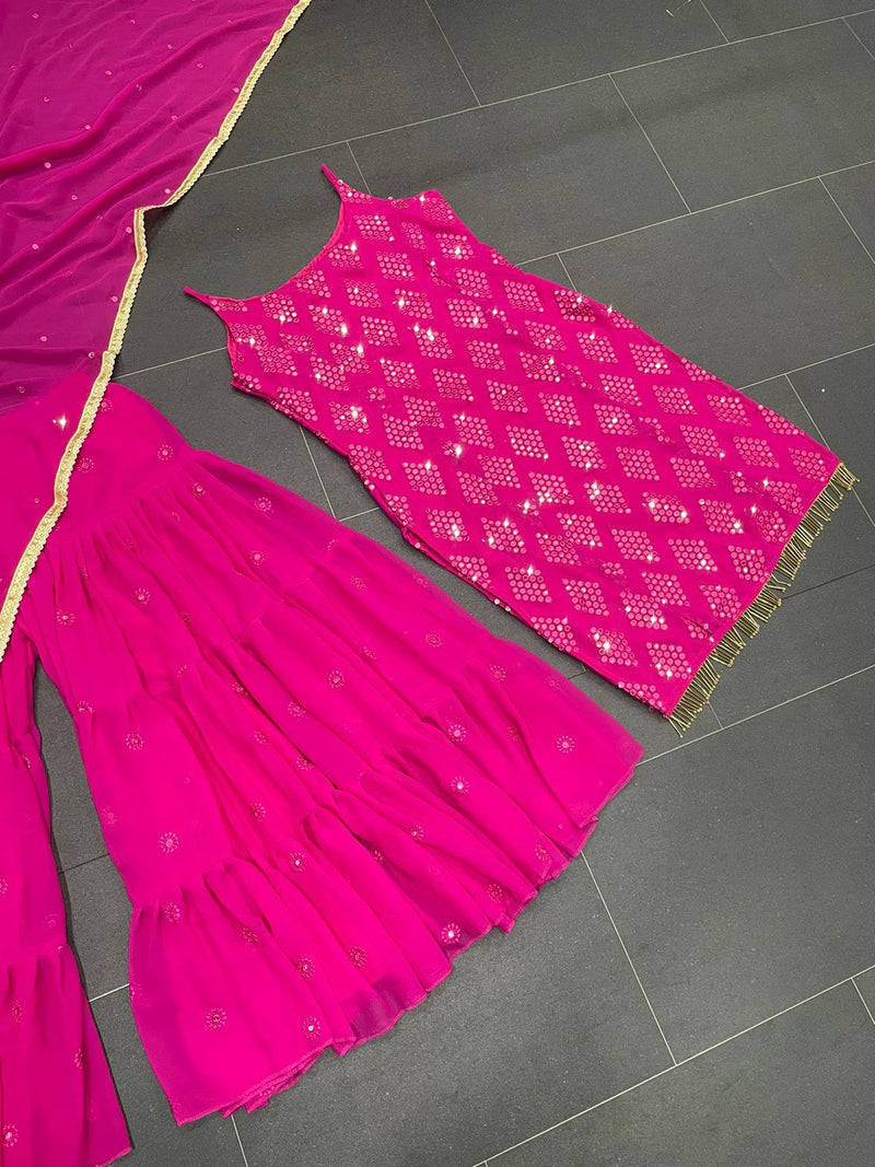 Heavy Faux Georgette Designer Suit Anant Tex Exports Private Limited