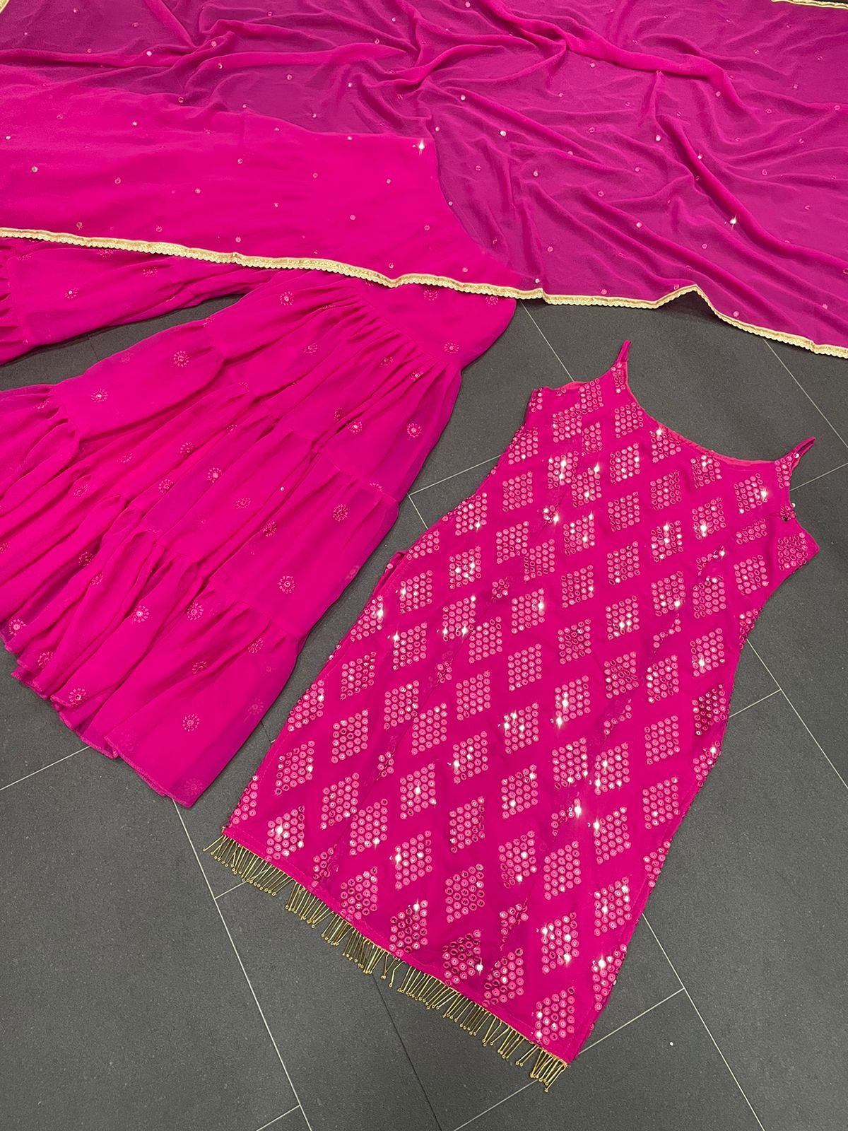 Heavy Faux Georgette Designer Suit Anant Tex Exports Private Limited