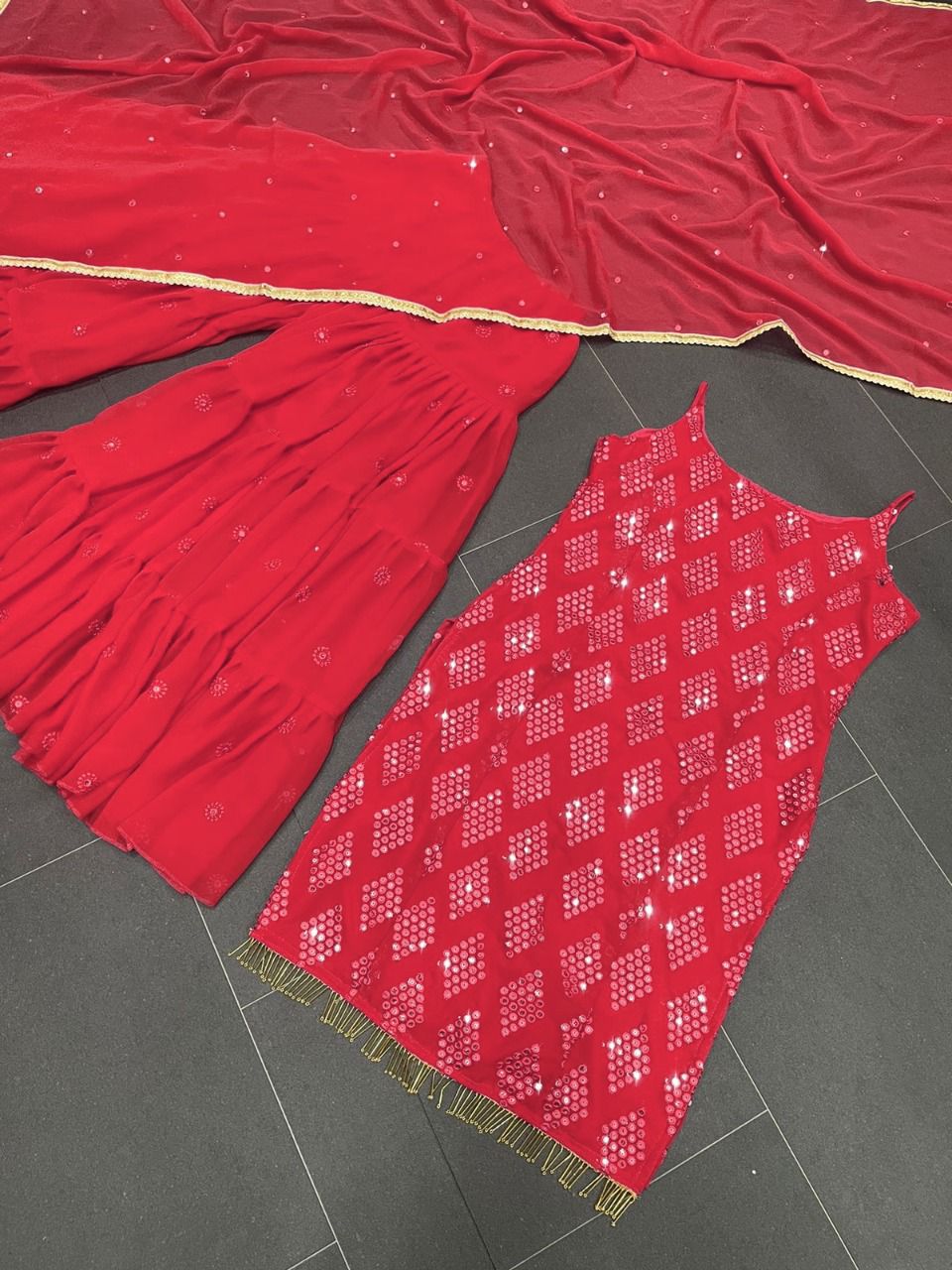 Heavy Faux Georgette Designer Suit Anant Tex Exports Private Limited