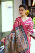 LEHERIYA SAREE WITH KALAMKARI PEACOCK PALLU Anant Tex Exports Private Limited