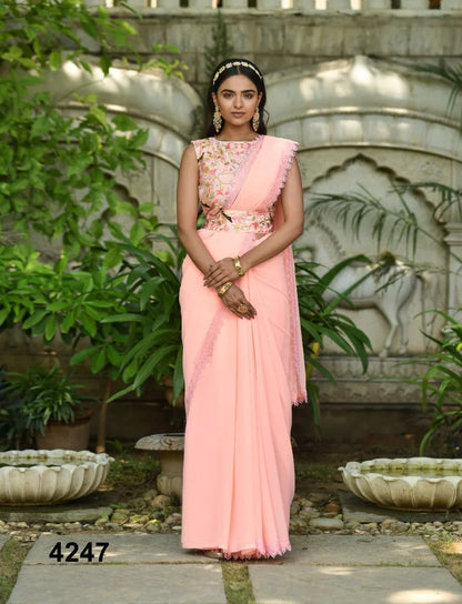 NAZNEEN GARGI 4247 SERIES GEORGETTE SAREE Anant Tex Exports Private Limited