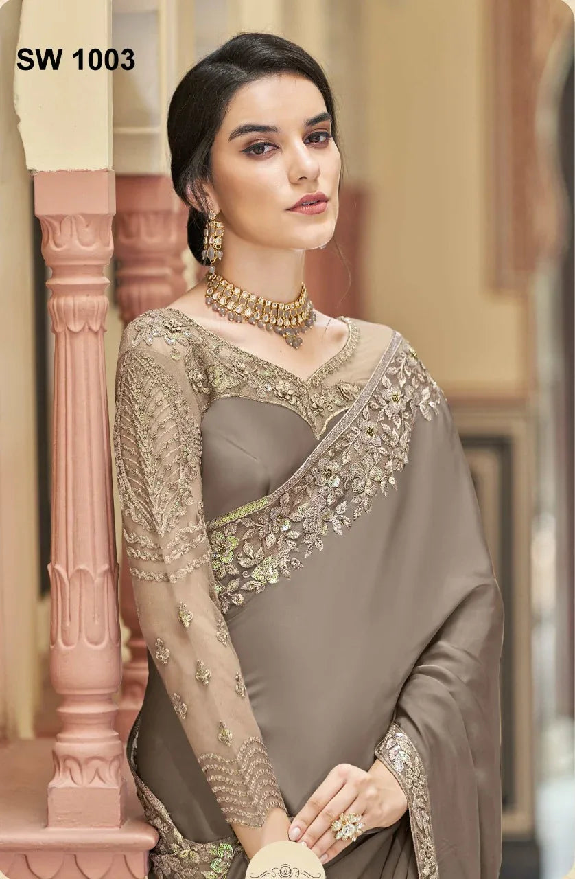 Tfh Soft Satin Silk Saree Anant Tex Exports Private Limited