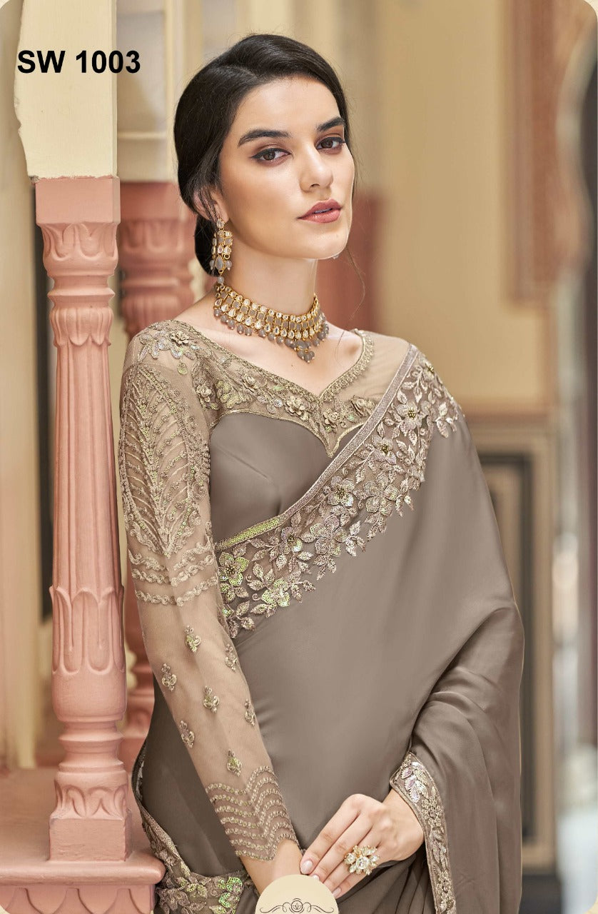 Tfh Soft Satin Silk Saree Anant Tex Exports Private Limited