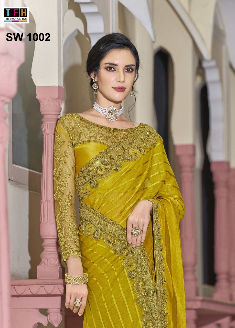 Tfh Soft Satin Silk Saree Anant Tex Exports Private Limited