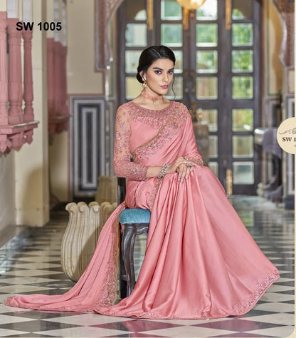 Tfh Soft Satin Silk Saree Anant Tex Exports Private Limited