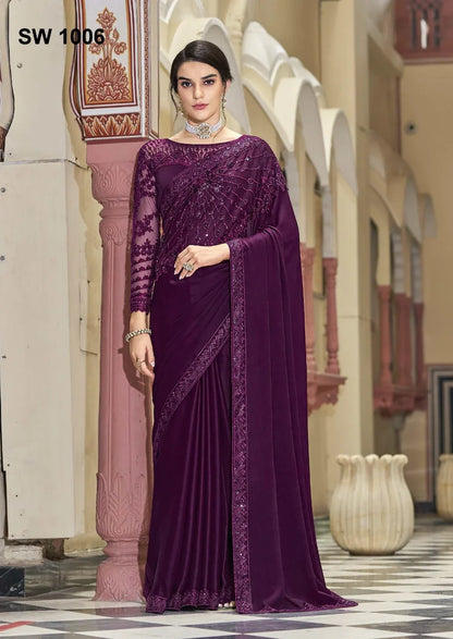 Tfh Soft Satin Silk Saree Anant Tex Exports Private Limited