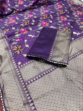Heavy Jaccard Silk With Sequins Lace Border Saree Anant Tex Exports Private Limited