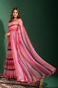 Leheriya Print in Heavy Marble Chiffon Saree Anant Tex Exports Private Limited