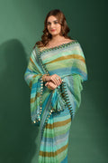 Leheriya Print in Heavy Marble Chiffon Saree Anant Tex Exports Private Limited