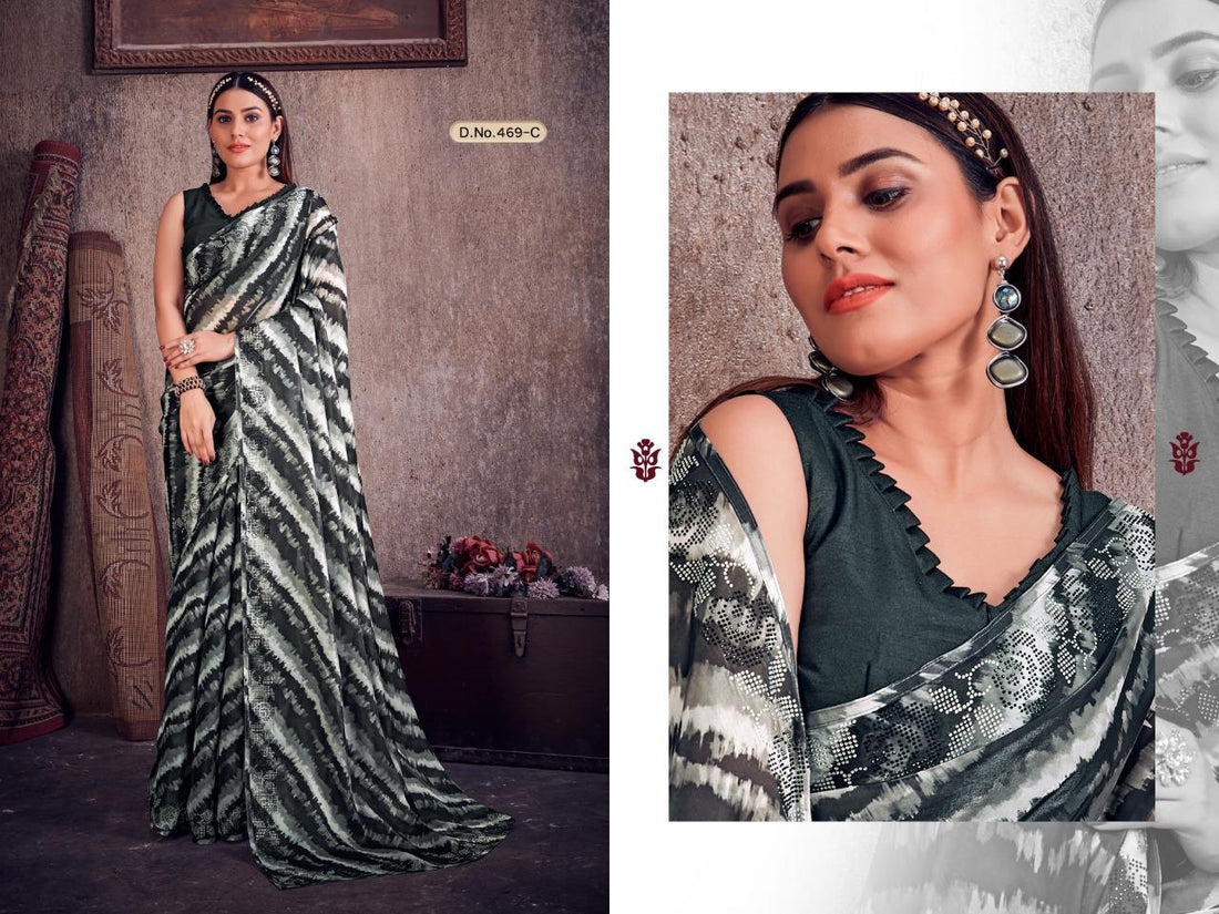 MEHEK 469 SERIES JIMMY SILK WITH DIRECT DIGITAL PRINT SAREE Anant Tex Exports Private Limited