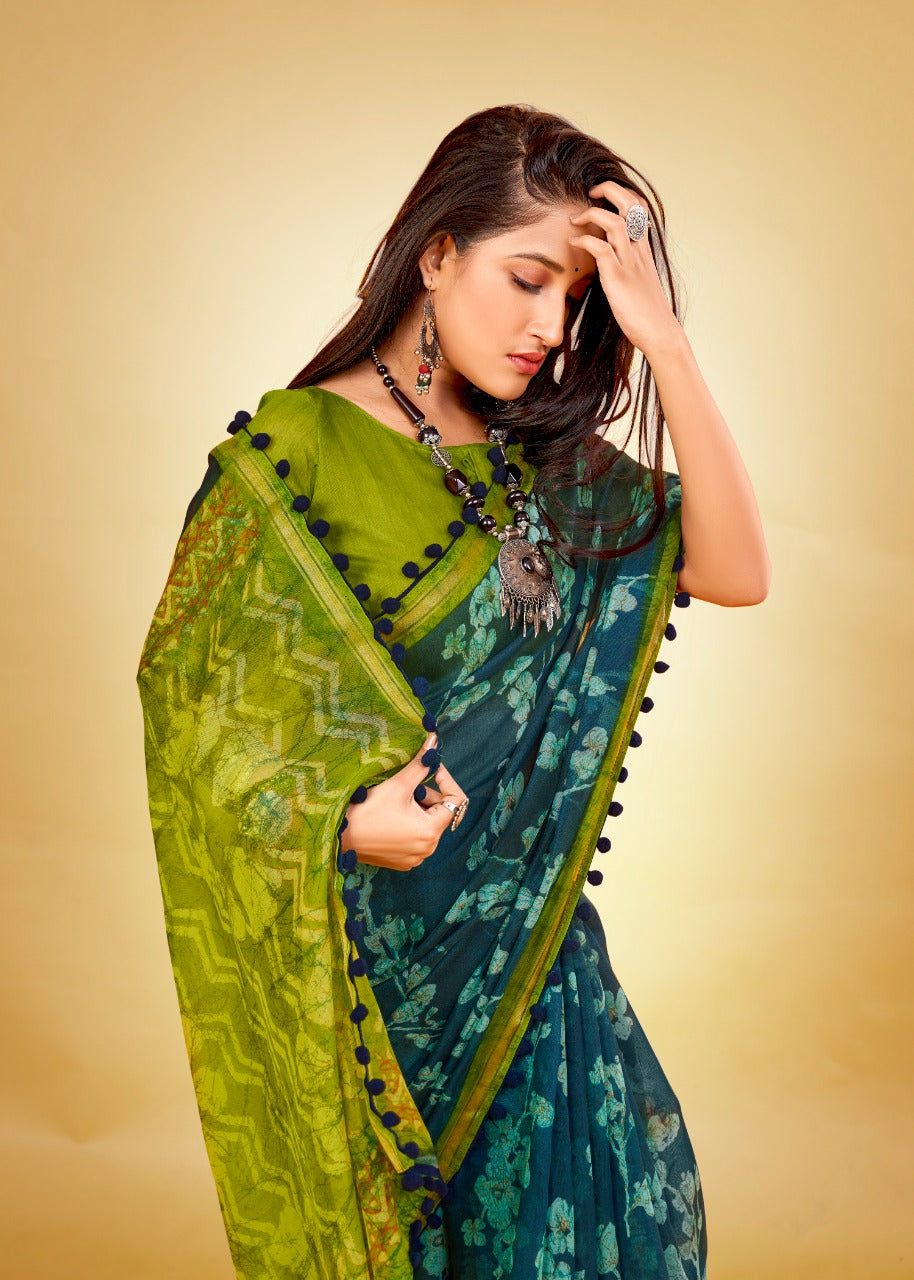 Soft cotton with Pum pum Saree Anant Tex Exports Private Limited