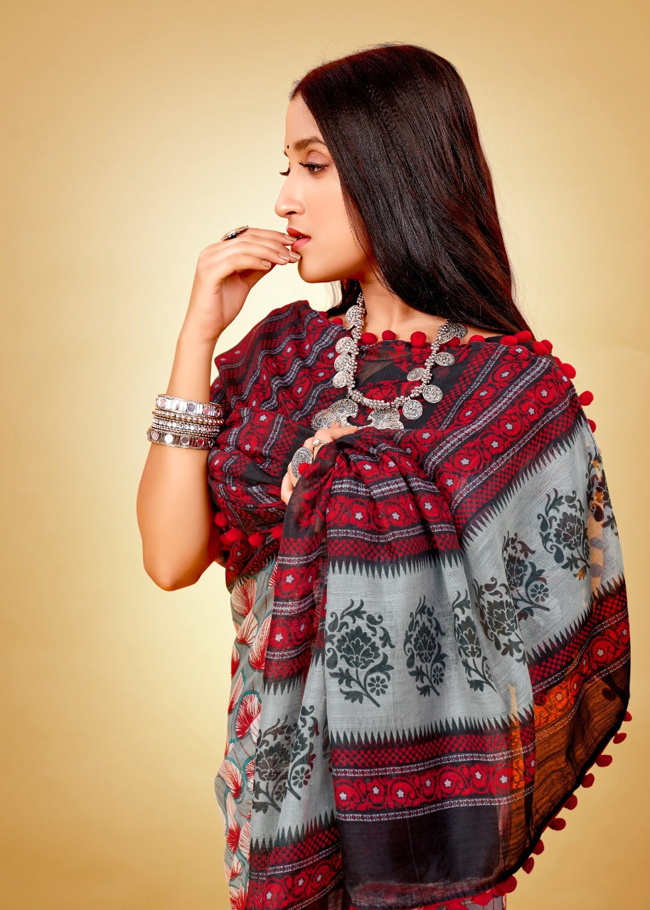 Soft cotton with Pum pum Saree Anant Tex Exports Private Limited