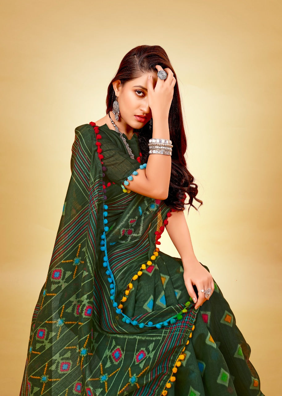 Soft cotton with Pum pum Saree Anant Tex Exports Private Limited