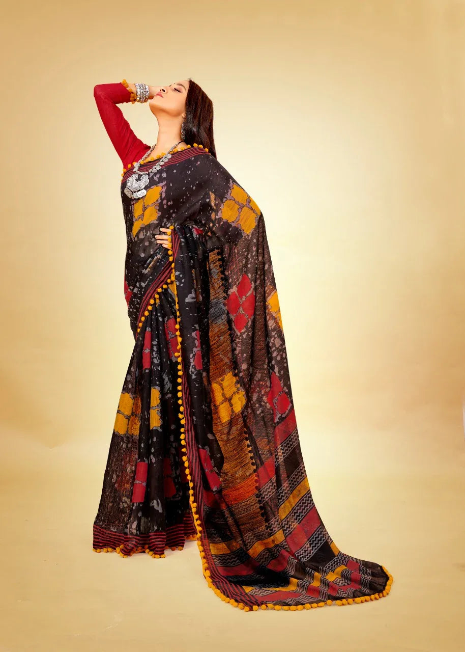 Soft cotton with Pum pum Saree Anant Tex Exports Private Limited