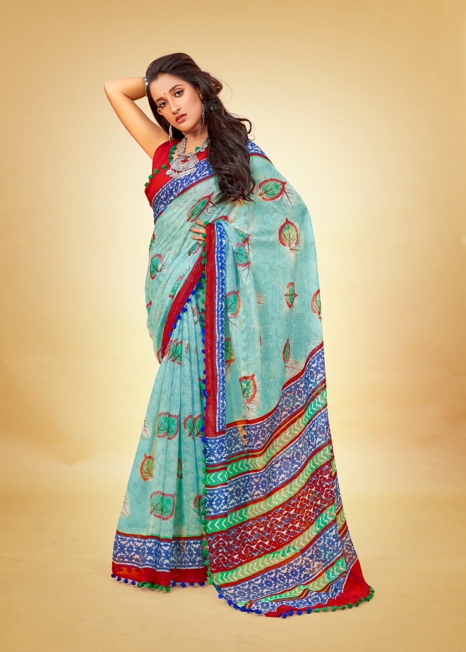 Soft cotton with Pum pum Saree Anant Tex Exports Private Limited