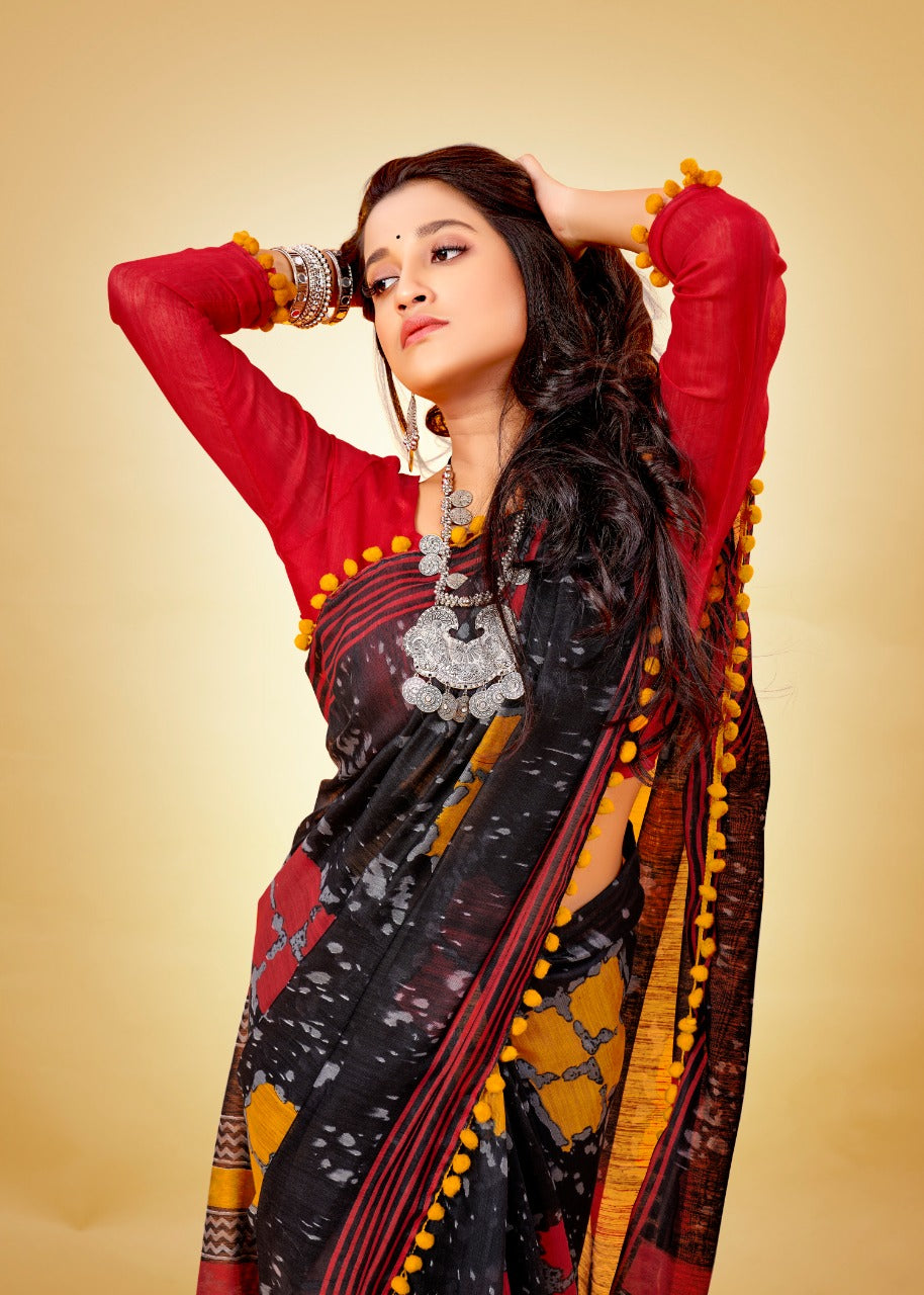 Soft cotton with Pum pum Saree Anant Tex Exports Private Limited