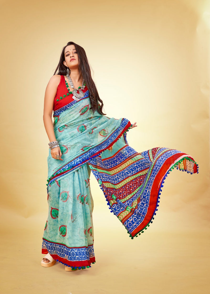 Soft cotton with Pum pum Saree Anant Tex Exports Private Limited