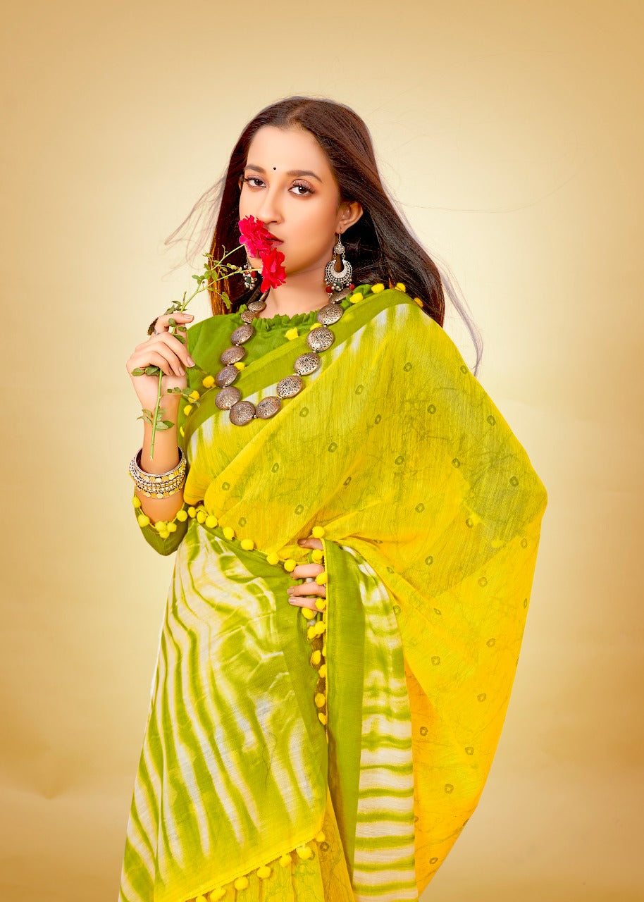 Soft cotton with Pum pum Saree Anant Tex Exports Private Limited