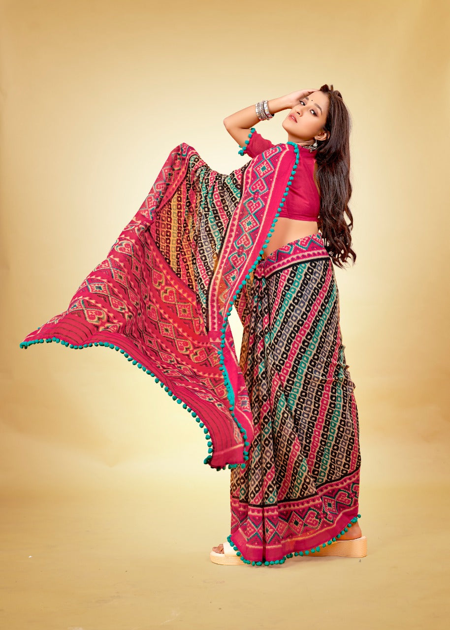 Soft cotton with Pum pum Saree Anant Tex Exports Private Limited