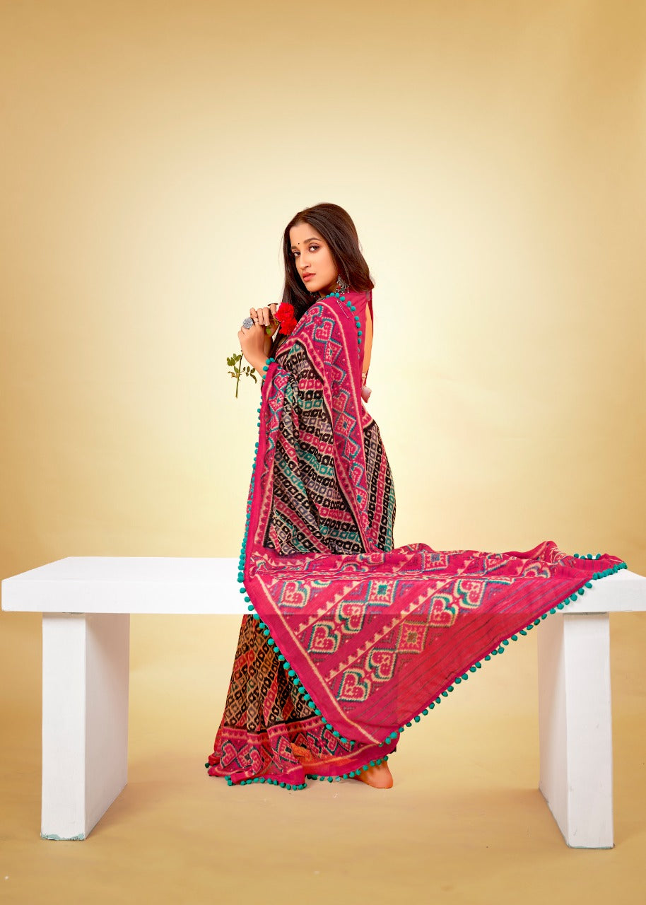 Soft cotton with Pum pum Saree Anant Tex Exports Private Limited