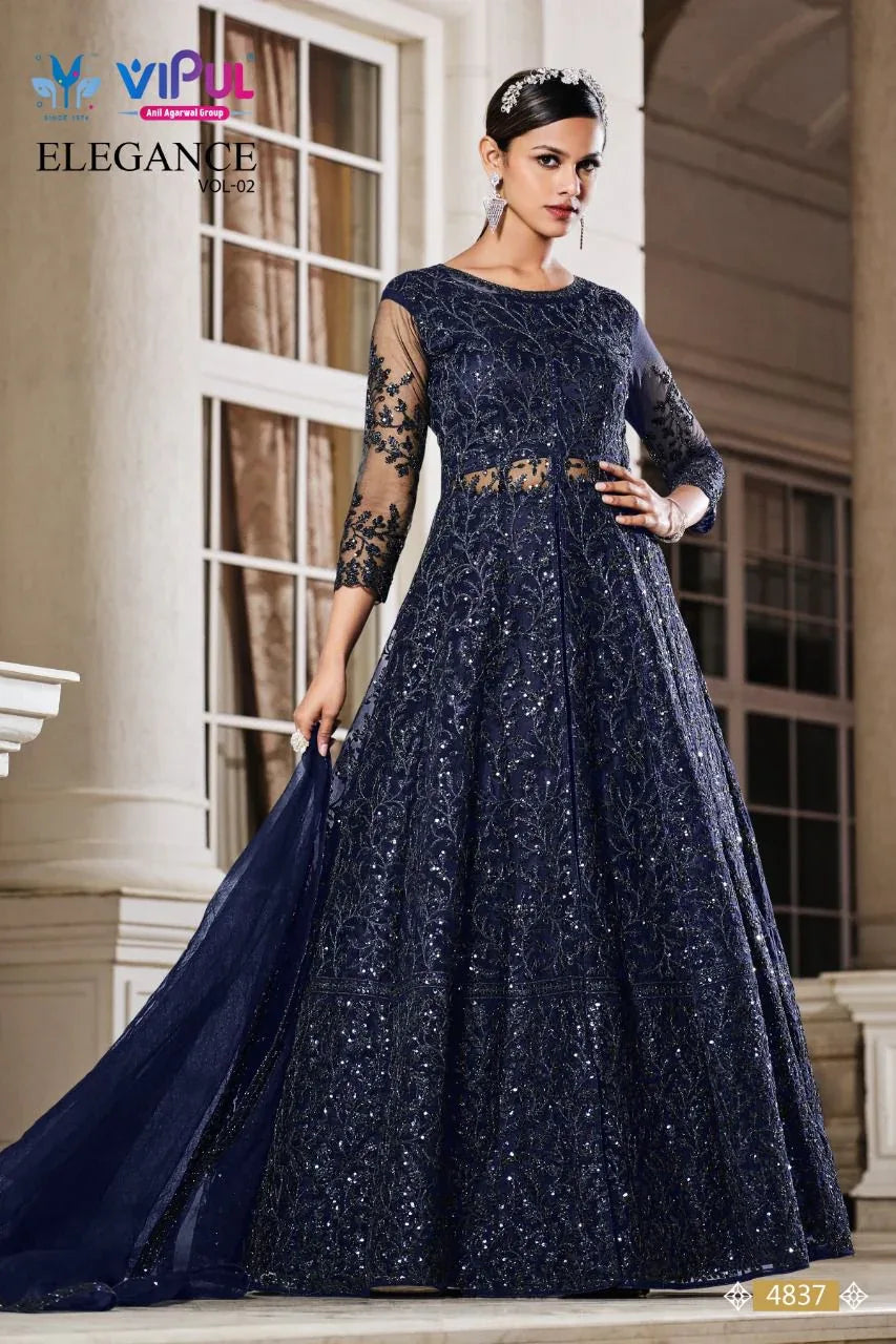 Vipul Elegance Vol 2 Premium Semi Stitched Gown Anant Tex Exports Private Limited