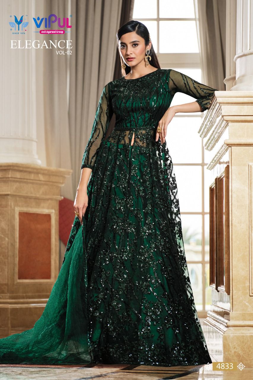 Vipul Elegance Vol 2 Premium Semi Stitched Gown Anant Tex Exports Private Limited