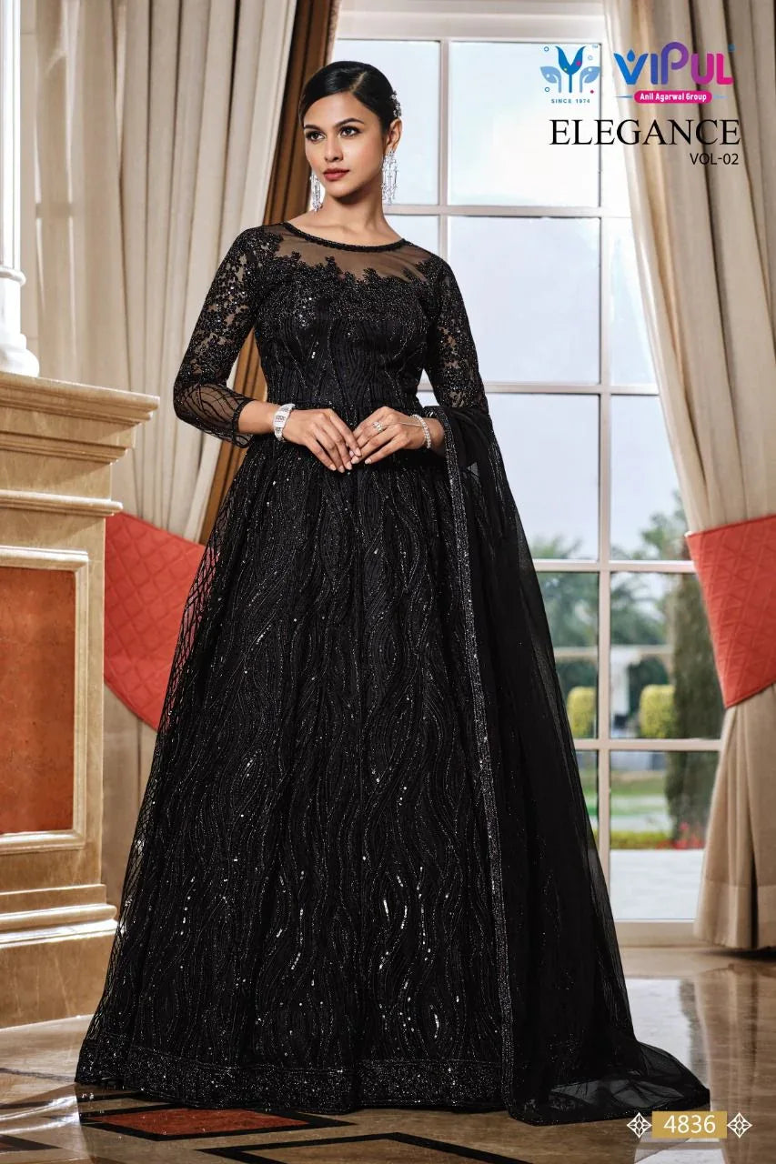 Vipul Elegance Vol 2 Premium Semi Stitched Gown Anant Tex Exports Private Limited
