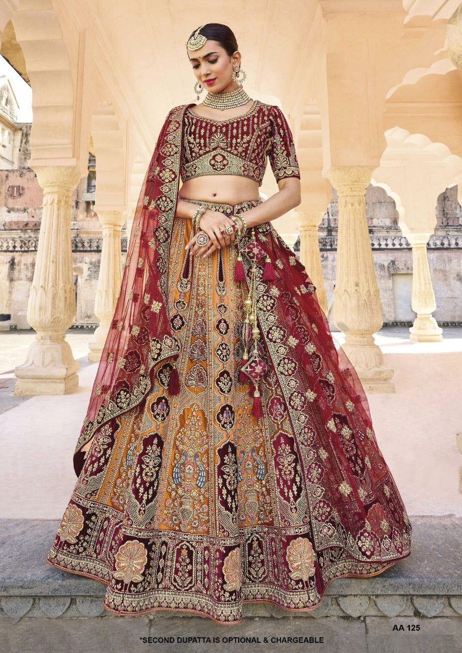 BRIDAL LEHENGA CHOLI COLLECTION D.NO -AA-125 Anant Tex Exports Private Limited