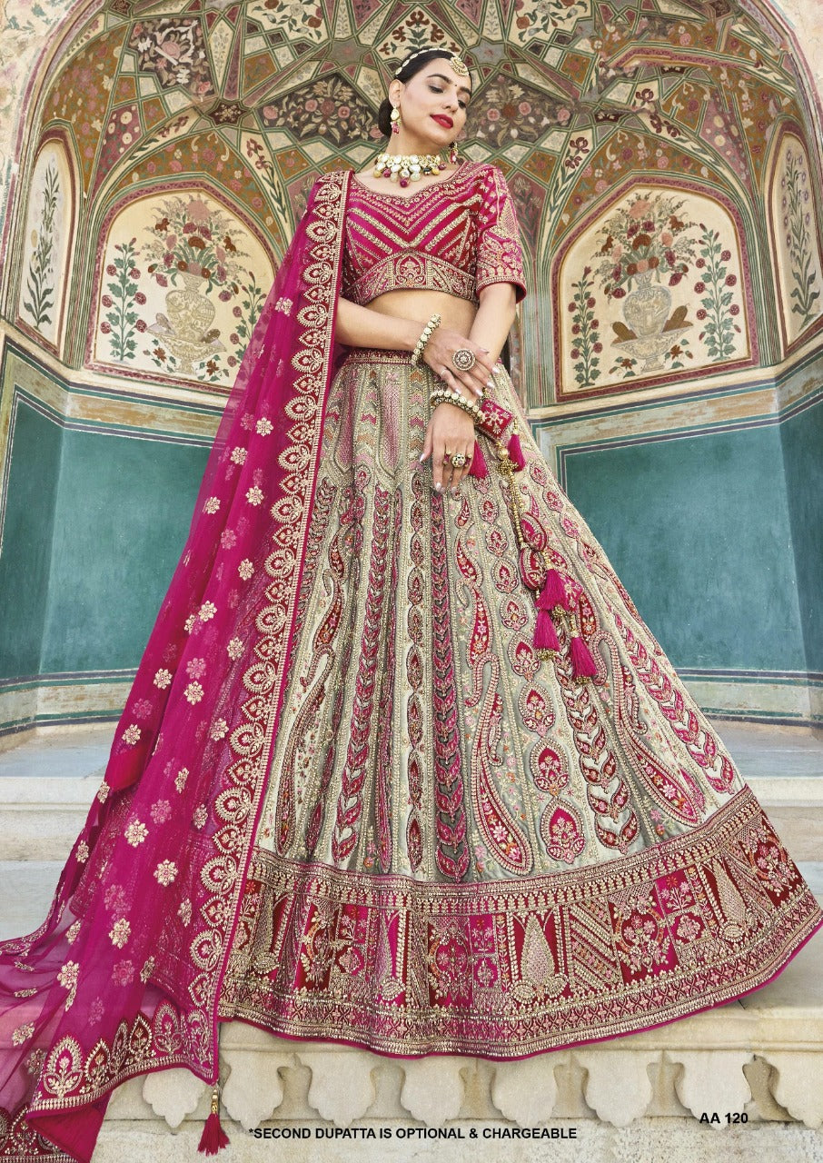 BRIDAL LEHENGA CHOLI COLLECTION D.NO -AA-120 Anant Tex Exports Private Limited