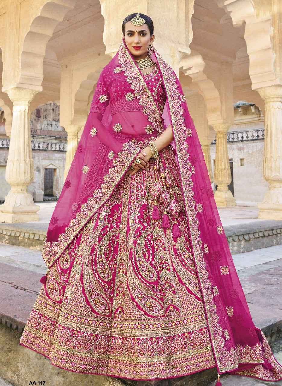 BRIDAL LEHENGA CHOLI COLLECTION D.NO -AA-117 Anant Tex Exports Private Limited