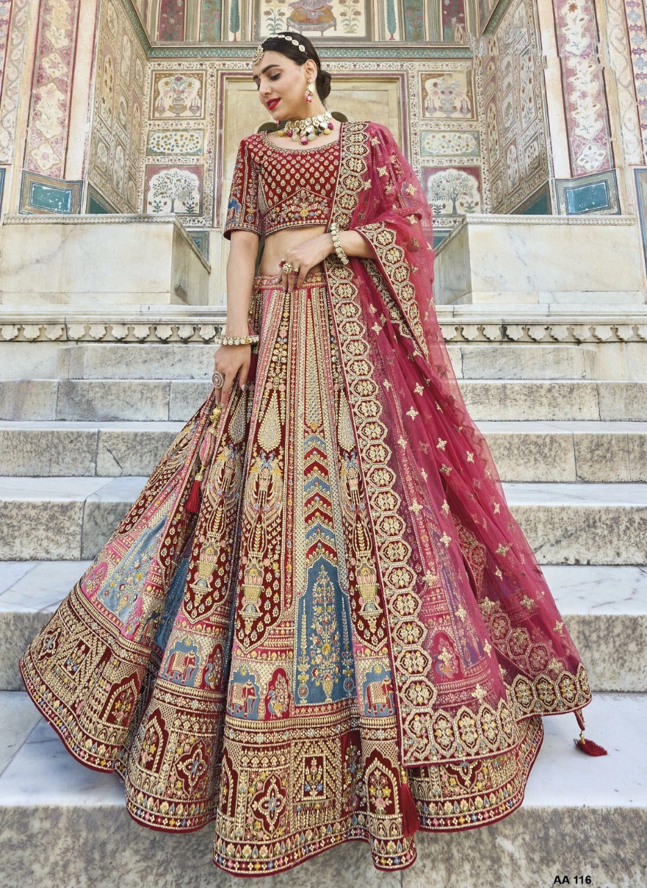 BRIDAL LEHENGA CHOLI COLLECTION D.NO -AA-116 Anant Tex Exports Private Limited